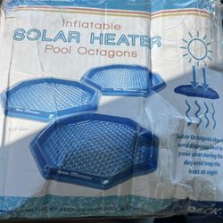 Inflatable solar pool heaters