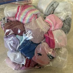 Used baby girl socks
