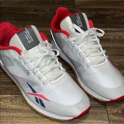 Reebok White and Red Sneakers Size 14