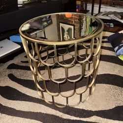 Gold Art Decco Side Table