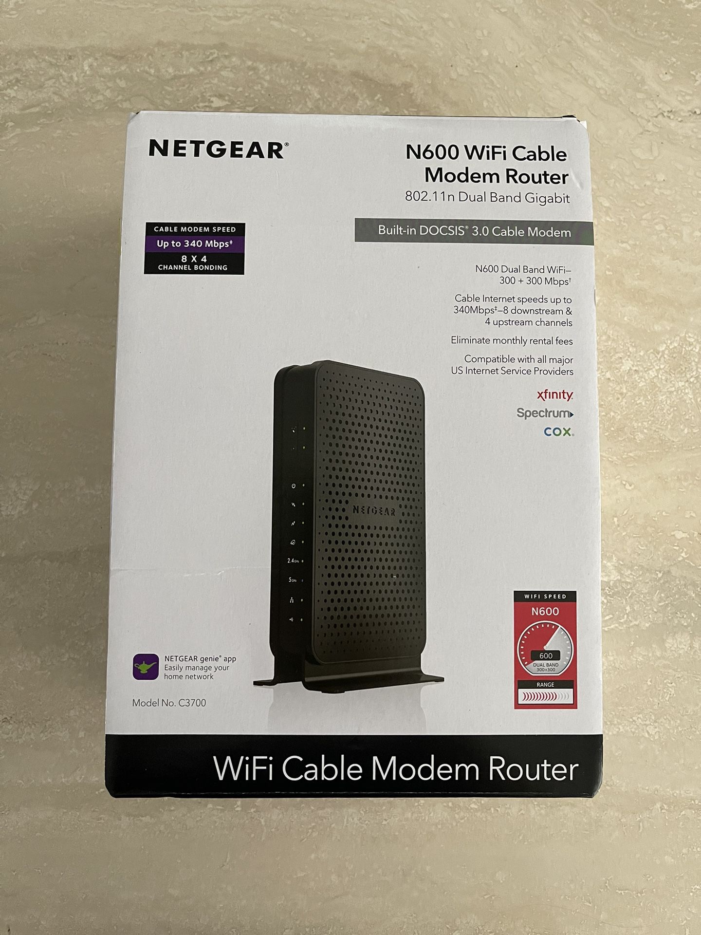 NETGEAR N600 WI-FI CABLE MODEM ROUTER 