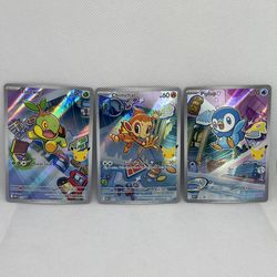 Pokemon 30th first partner illustration Sinnoh set