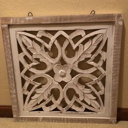 Distressed White Wooden Architectural Piece