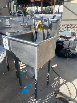 Commercial Stainless Steel Single Basin Utility Sink
