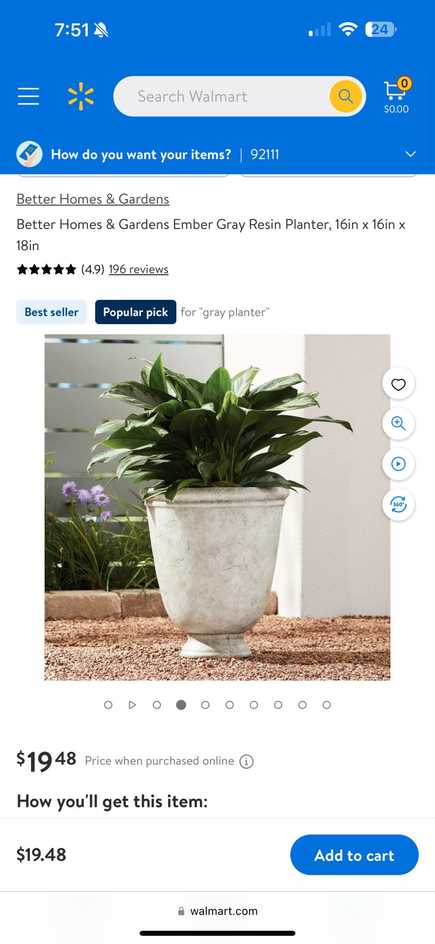 Better Homes and Garden Plant Pot 