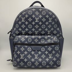 Louis Vuitton Navy Leather Monogram Backpack