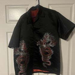 Vintage Odo Brand Dragon Button Up Shirt 