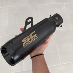 Genuine SC-Project Slip-On Motorcycle Exhaust – Black - 38-51 mm