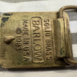 Solid Brass Belt Buckle 1983