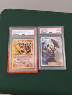 Pokemon card PSA slabs for sale Cynthia / Blaines Charizard