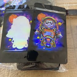 KHMSYOG 100 Pack Bags 3.5 Reusable Pouch for Food Storage&amp;Travel,3.62x5 Inches,Panda