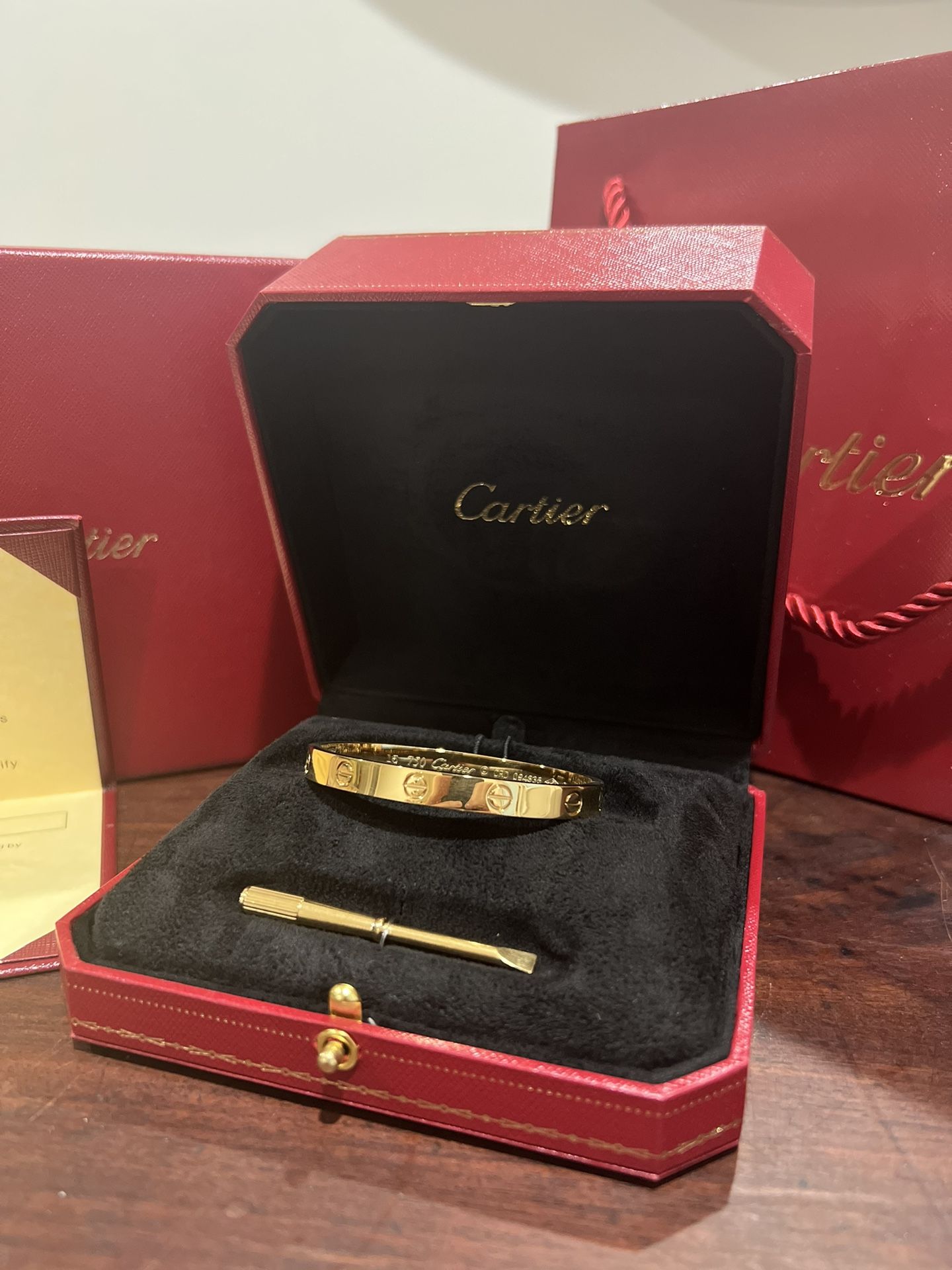 Cartier love bracelet yellow gold for Sale in Fort Lauderdale FL