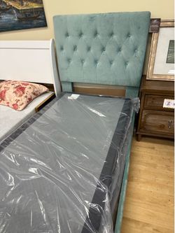 Twin mattress & box spring ( $299.) twin bed frame free
