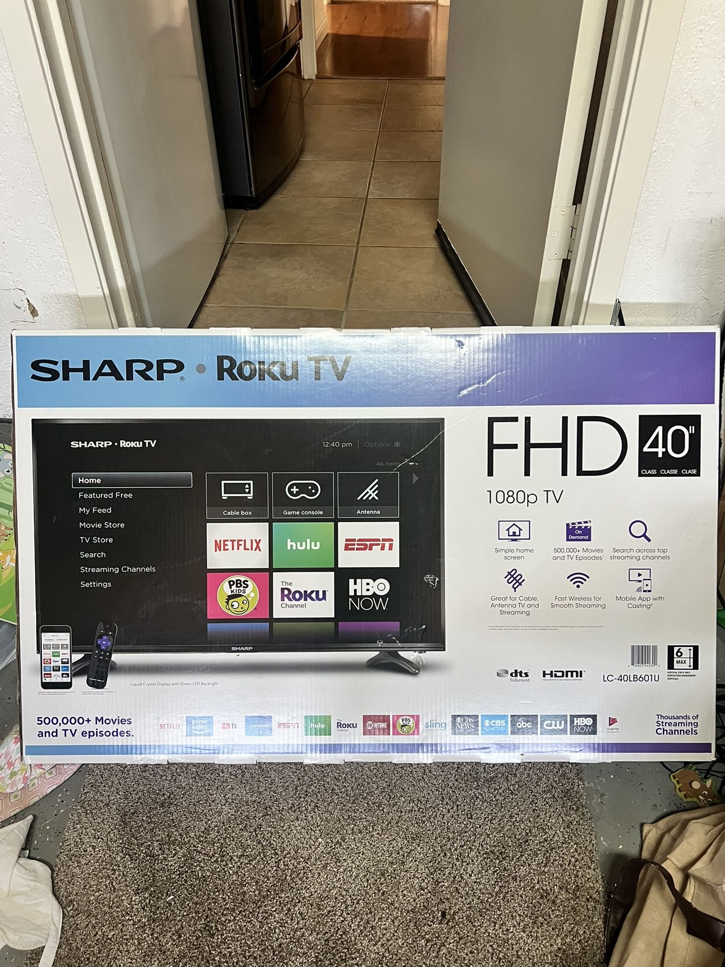 Brand New Sharp Roku TV – 40” FHD 1080p (Never Used!)