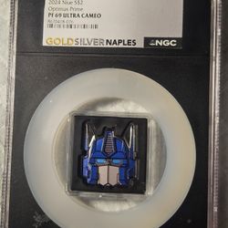 Transformer 40th Aniversary 2004 NIUE 2$ OPTIMUS PRIME 1oz Silver