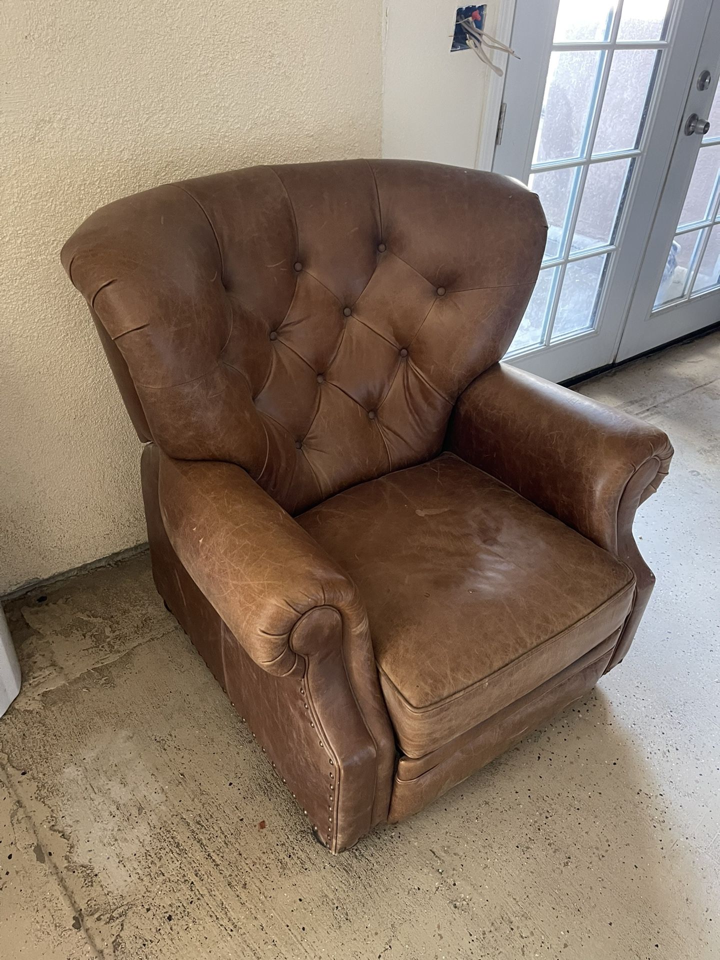 Pottery Barn Leather Recliner