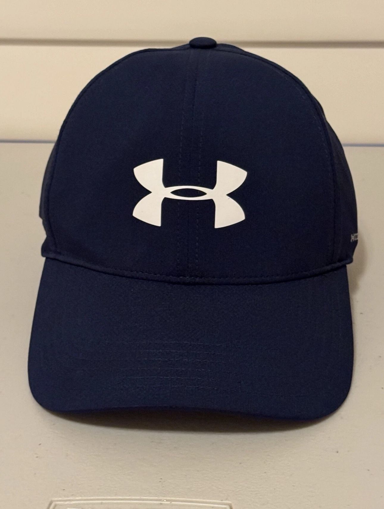 Under Armour UA Golf Hat Cap Back Strap Navy Blue W/White Logo