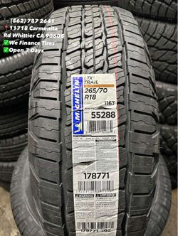 265/70R18 Michelin LTX New Set of Tires Installed and Balanced Set de Llantas Nuevas Instaladas y Balanceadas
