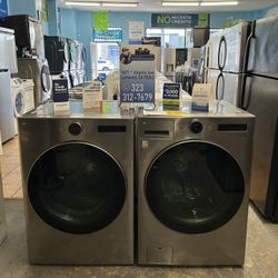 LG 4.5 Cu Washer And 7.4 Cu Ft Gas Dryer