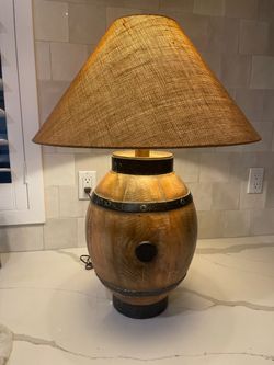 Ceramic Barrel Table Lamp
