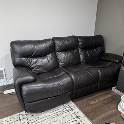 Black leather Couch