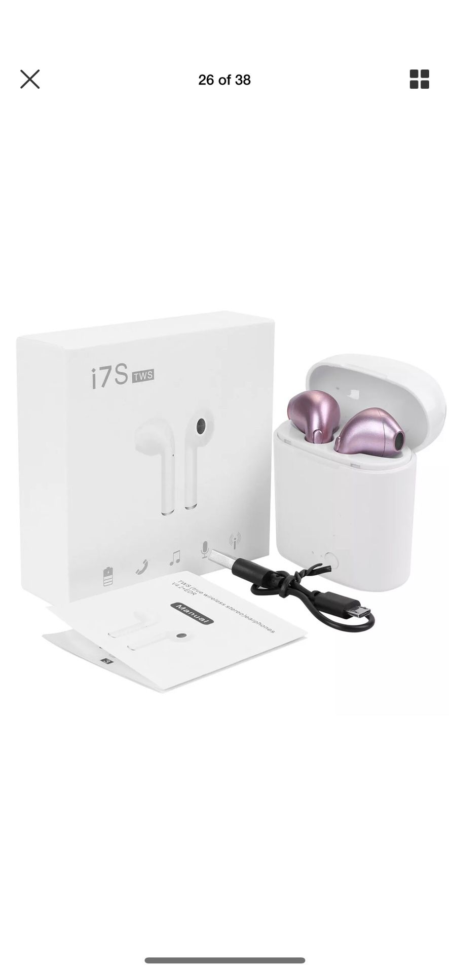 New pink I7s Bluetooth wireless headphones earbuds audifonos for sale