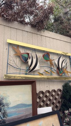 Mid Century listed artist wall sculpture