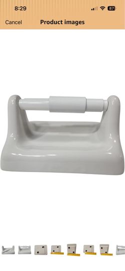 White Ceramic Toilet Paper Holder