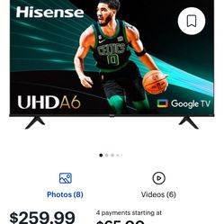 Hisense - 50" Class A6 Series LED 4K UHD HDR LED Google TV