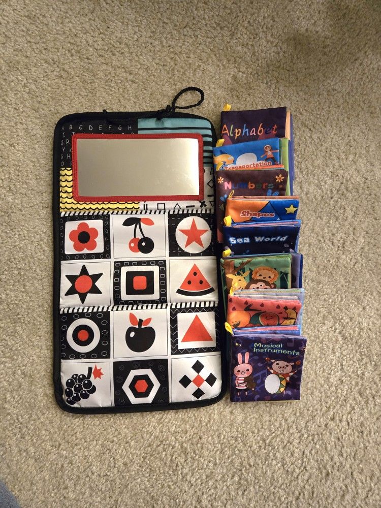 Tummy Time Mirror & Baby Indestructible Books
