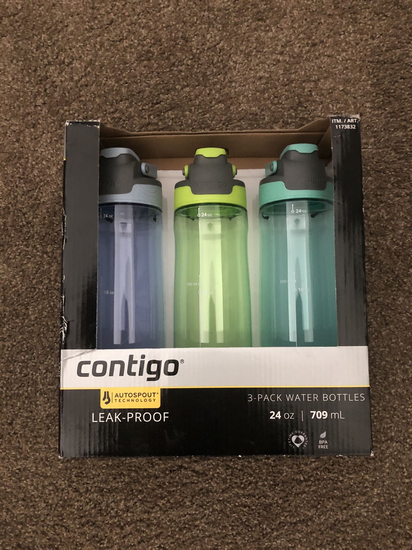 Contigo Sport Leak Proof Water Bottles Brand New