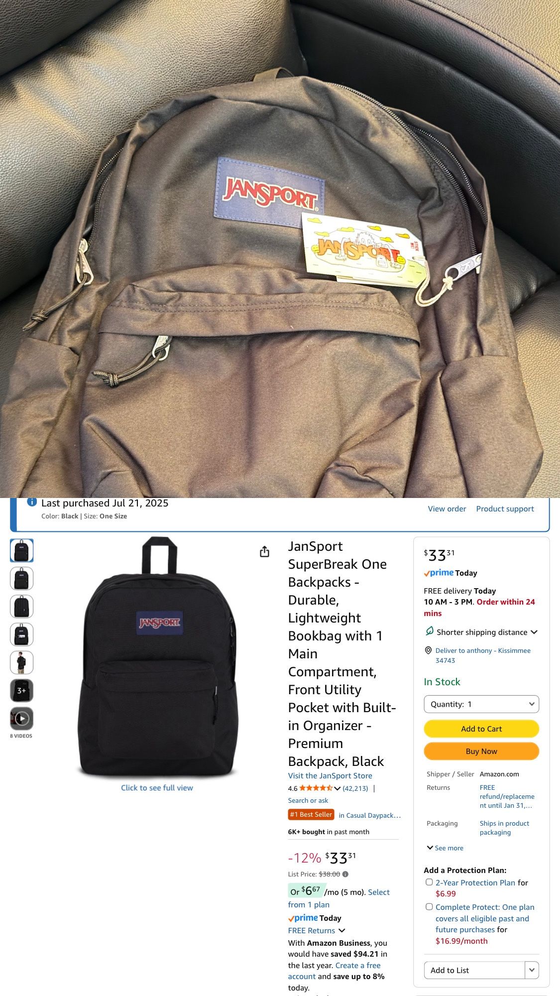 Jansport Bookbag