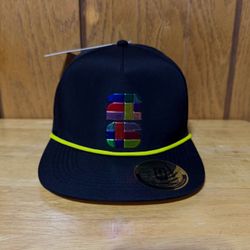 FIFA World Cup 2026 Printed Flat Bill Hat Cap Snapback Black Yellow Rope NEW