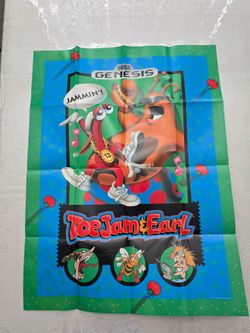 1991 ToeJam & Earl Sega Genesis Video Game Poster