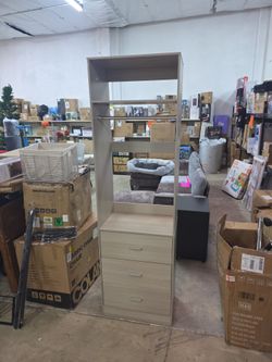Freestanding  2 feet  closet system with 3 wood drawers