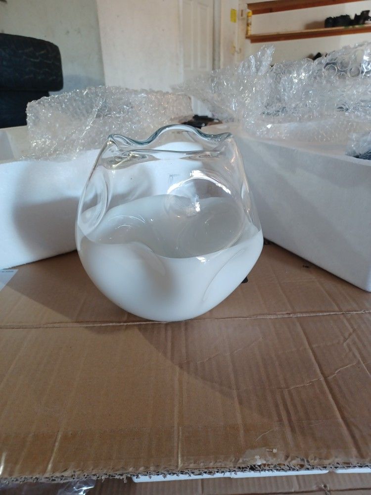 New White Clear Pendant Lighting 3pc Set