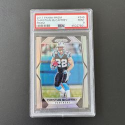 2017 Panini Prizm Christian McCaffrey #249 Silver Prizm PSA 9 Panthers RC