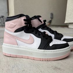 Nike Air Jordan 1 High Platform black pink trainers. Size US 10.5