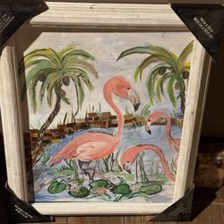Flamingo Oil Painting Picture