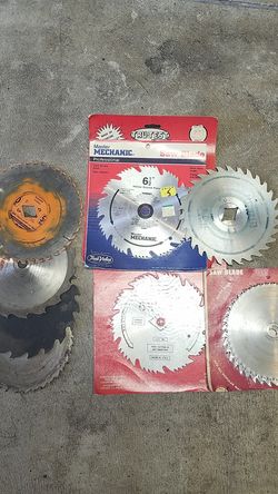 Circular saw blade 6 + 1/2 and 7 and 1/2 inch plates $5 each