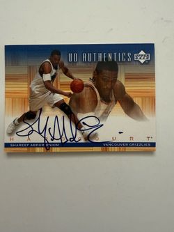 Shareef Abdur-Rahim Auto Card – Upper Deck Certified