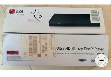 In the box LG UP870 4K Ultra HD Blu-ray Player