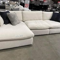 New/ White Sectional, Seccional, Couch/ Delivery Available,  Financing Options 