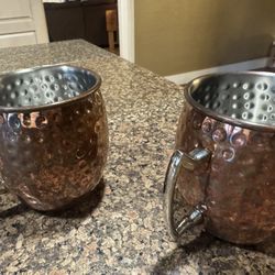 Set Of Moscow Mule Copper Cups