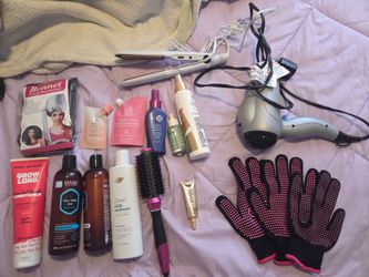 Hair Care & Styling Bundle – Hot Air Brush, Flat Iron, Hair Dryer & More