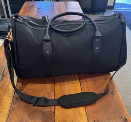 Black Garment Duffle / Tote Bag