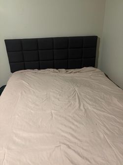 Queen size bed frame for sale need gone asap mattress  needs cover