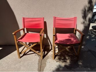 Canvas wood chairs