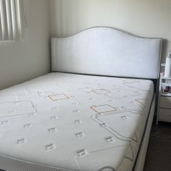 QUEEN BED FRAME + MEMORY FOAM MATTRESS