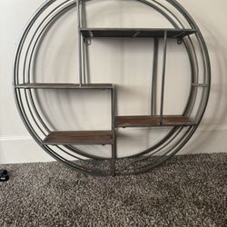 World Market Round Tiered Metal & Wall Shelf 